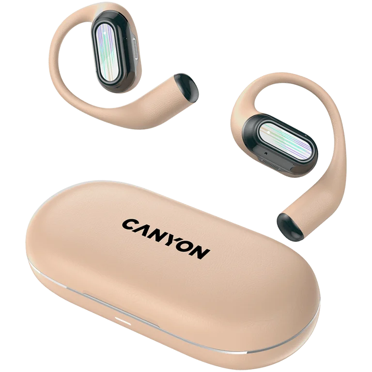 Безжични слушалки Canyon OnFlow 12 OWS ENC Бежов