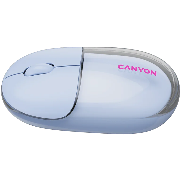 Мишка Canyon OnClick 24 Безжична 1200 DPI Bluetooth/RF Прозрачна/Синя