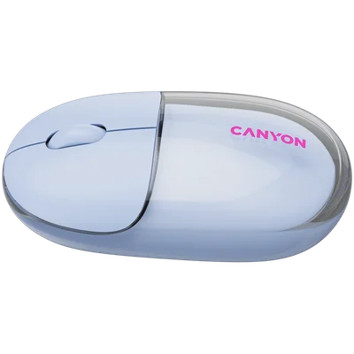Мишка Canyon OnClick 24 Безжична 1200 DPI Bluetooth/RF Прозрачна/Синя
