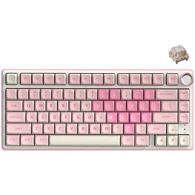 ROYAL KLUDGE R75 Pink Melody Gaming Keyboard Cream switch