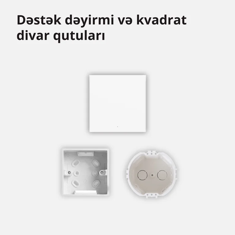 Смарт стенен ключ AQARA – WS-EUK01, ZigBee, 1 бутон, бял