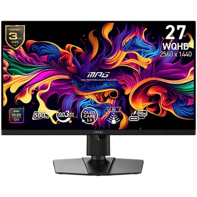 Монитор MSI MPG 271QR QD-OLED X50 26.5" WQHD (2560x1440), 500Hz, QD-OLED, 0.03ms, G-SYNC, FreeSync Premium Pro