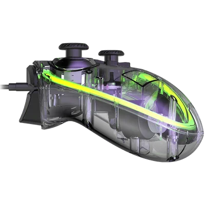 Гейминг контролер Canyon Brighter GPW-02 безжичен, Bluetooth + донгъл, прозрачен корпус
