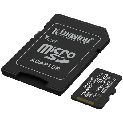 Kingston 512GB microSDXC Canvas Select Plus Gen3 150MB/s A1 Card + Adapter