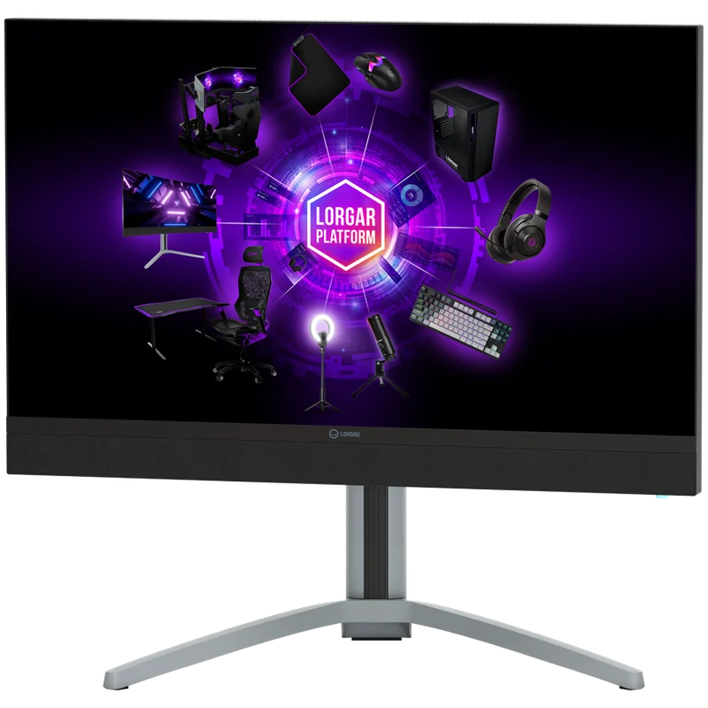 LORGAR 27MP1, UHD MiniLED Gaming Monitor Pro, 27'' (3840*2160) fast IPS flat monitor, black/milky grey