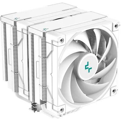 Охладител за процесор DeepCool AK620 WH 2x120mm PWM FDB, 260W TDP, 6 топлинни тръби, бял