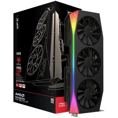 Видео карта XFX Mercury – AMD Radeon RX 9070XT OC Gaming Edition, 16GB GDDR6, RGB