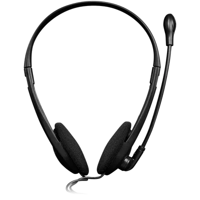 CANYON PC headset with microphone, volume control and adjustable headband, cable 1.8M, Black/Orange