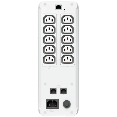 Ubiquiti UPS-Tower-EU UniFi managed 1kVA uninterruptible power supply with 5 surge-only outlets and 5 software-resettable surge and backup devices