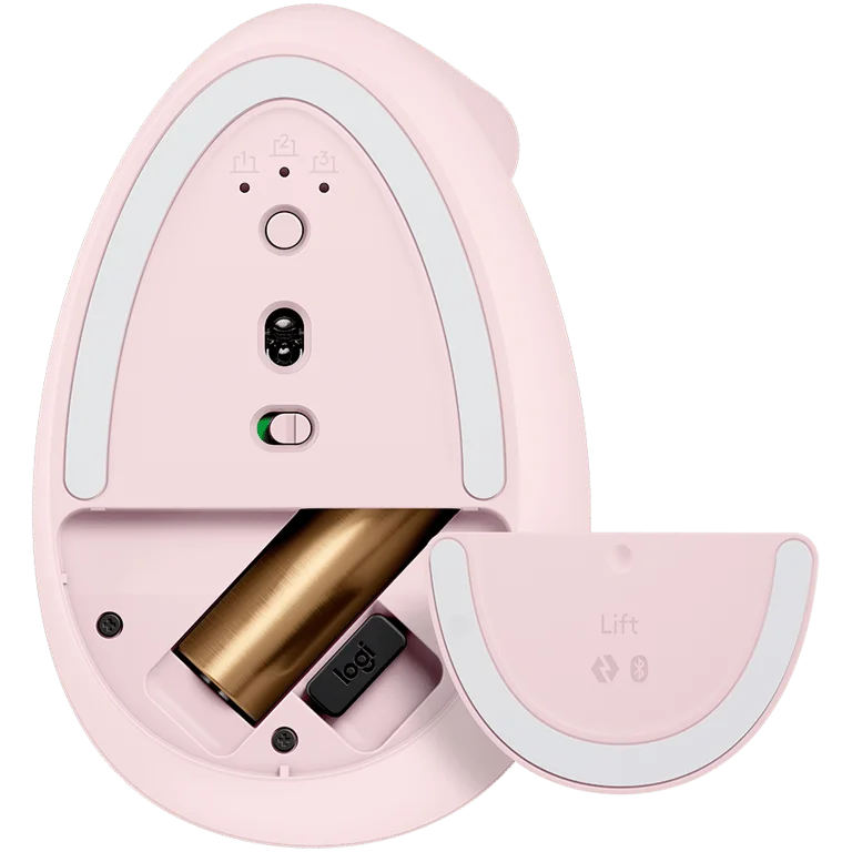 Мишка Logitech Lift вертикална ергономична розова