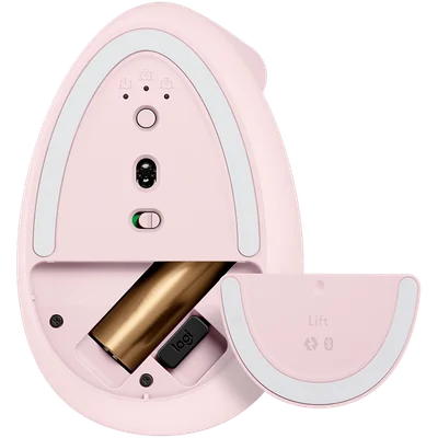 Мишка Logitech Lift вертикална ергономична розова