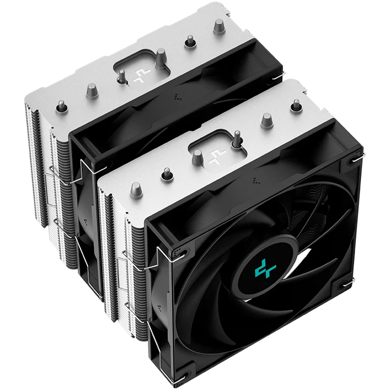 Охладител за процесор DeepCool AG620, 2x120mm PWM вентилатор, TDP 260W, 6 топлинни тръби, LGA2066/2011-v3/2011/1700/1200/115x, AMD AM5/AM4, 129x136x157 mm, черен