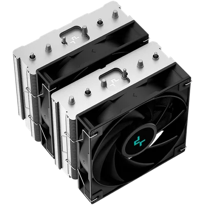 Охладител за процесор DeepCool AG620, 2x120mm PWM вентилатор, TDP 260W, 6 топлинни тръби, LGA2066/2011-v3/2011/1700/1200/115x, AMD AM5/AM4, 129x136x157 mm, черен