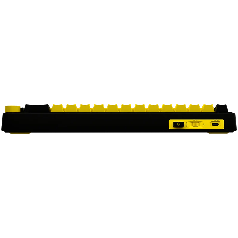 LORGAR KBP70MW, Wireless 65% Mechanical Gaming Keyboard Pro, Black/yellow, EN layout