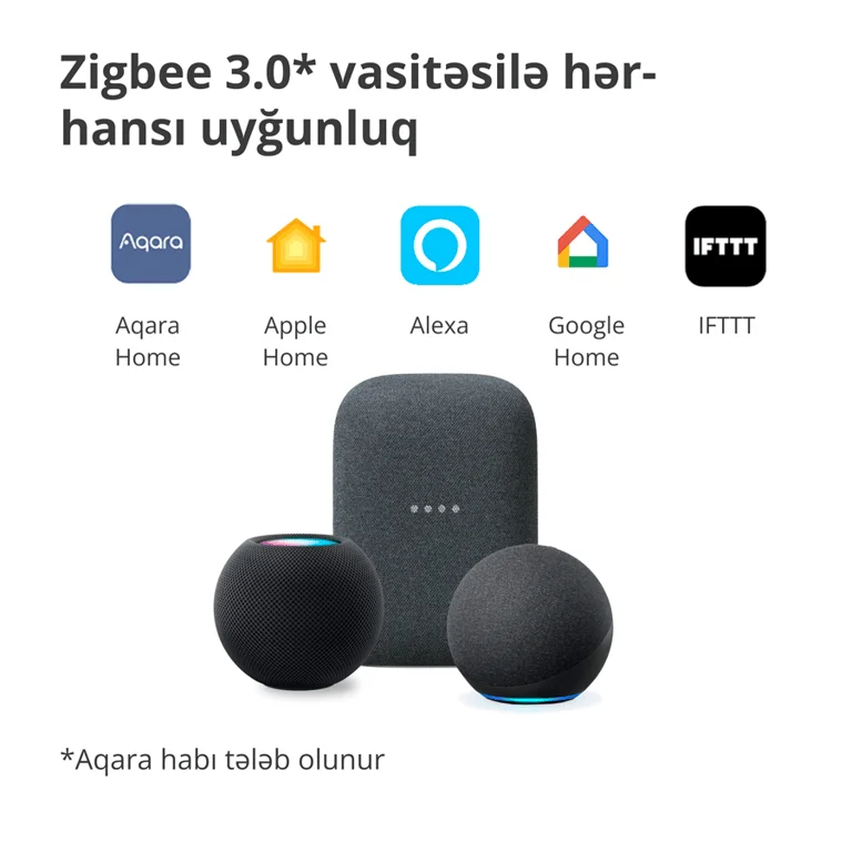 Смарт стенен ключ AQARA – WS-EUK01, ZigBee, 1 бутон, бял