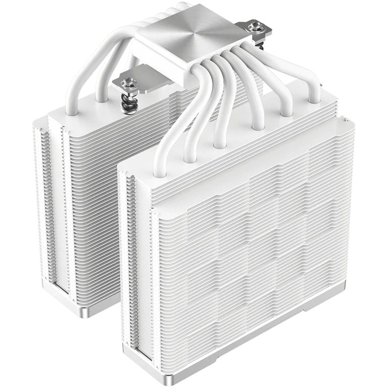 Охладител за процесор DeepCool AK620 WH 2x120mm PWM FDB, 260W TDP, 6 топлинни тръби, бял
