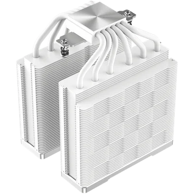 Охладител за процесор DeepCool AK620 WH 2x120mm PWM FDB, 260W TDP, 6 топлинни тръби, бял
