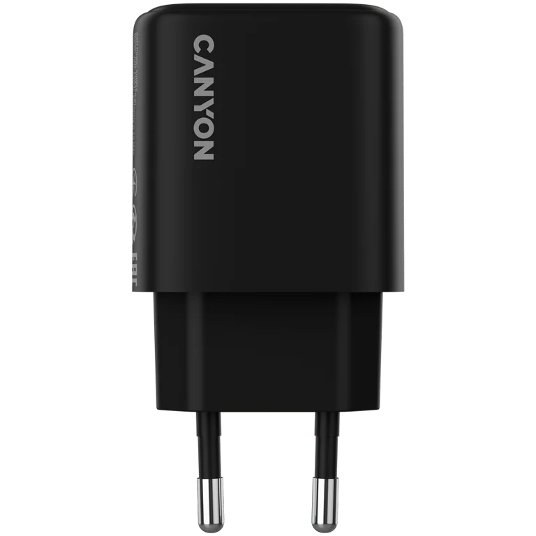 Захранващ адаптер CANYON OnCharge 250 25W USB-C PD PPS, черен