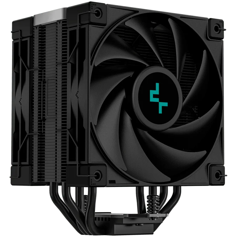 DeepCool AK400 ZERO DARK PLUS, CPU Air Cooler, 2x120mm FDB PWM Fan, Core Touch Technology 2.0, 4 Heatpipes, LGA1851/1700/1200/115x, AMD AM5/AM4, 127x123x155 mm(LxWxH), 3Y, R-AK400-BKNNMD-G-1