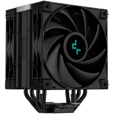 DeepCool AK400 ZERO DARK PLUS, CPU Air Cooler, 2x120mm FDB PWM Fan, Core Touch Technology 2.0, 4 Heatpipes, LGA1851/1700/1200/115x, AMD AM5/AM4, 127x123x155 mm(LxWxH), 3Y, R-AK400-BKNNMD-G-1