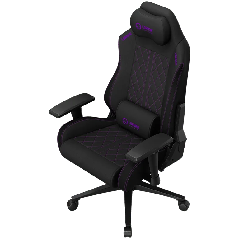 LORGAR CHA41, Ergonomic Gaming Chair Advanced, premium anti-stain fabric, Black/purple