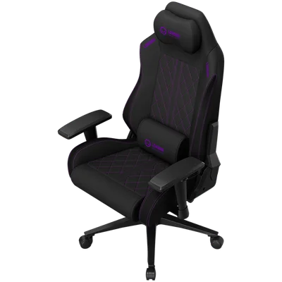 LORGAR CHA41, Ergonomic Gaming Chair Advanced, premium anti-stain fabric, Black/purple