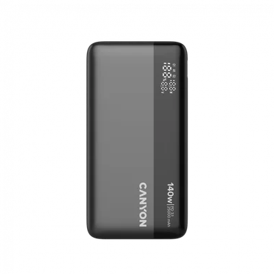 Външна батерия CANYON OnPower 240 PB-240 25000mAh 140W Power Delivery, три порта, дисплей, тъмно сив