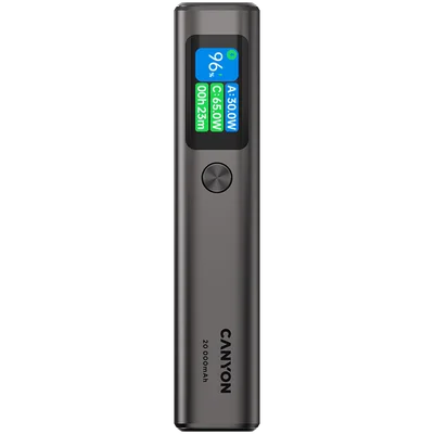 Външна батерия Canyon OnPower 230 20000mAh 130W, тъмно сива