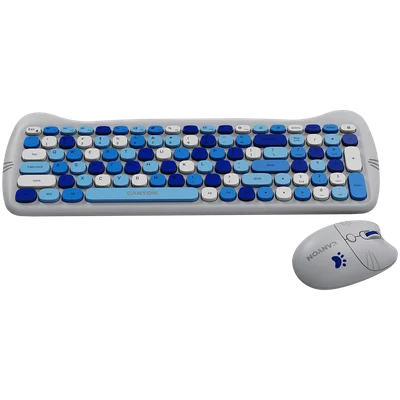 CANYON HSET-W6 EN Keyboard+Mouse Kitty Edition AAA+АА Wireless Blue
