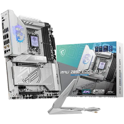 MSI MPG Z890 EDGE TI WIFI, LGA 1851, Dual Channel DDR5 up to 9200(OC)MHz, 2x PCIe x16 slots, 5x M.2 slot, 1x USB 2.0, 4x USB 3.2 Gen 1, 4x USB 3.2 Gen 2, 1x USB 3.2 Gen 2 Type-C, 1x HDMI, 2xTB4, 5Gbps LAN, WIFI7, 7.1 Audio, 3Y