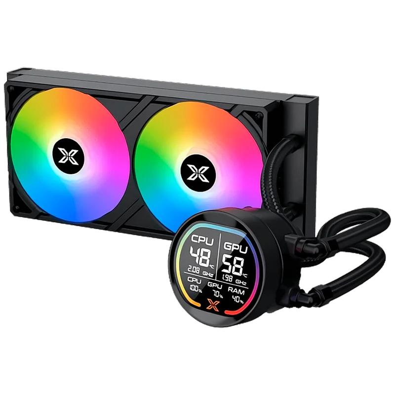 Охладител за процесор XIGMATEK LK Pro 240 Digital EN47428, водно охлаждане, 240мм, LCD дисплей, ARGB