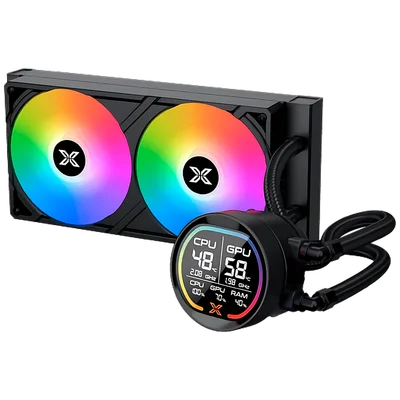 Охладител за процесор XIGMATEK LK Pro 240 Digital EN47428, водно охлаждане, 240мм, LCD дисплей, ARGB