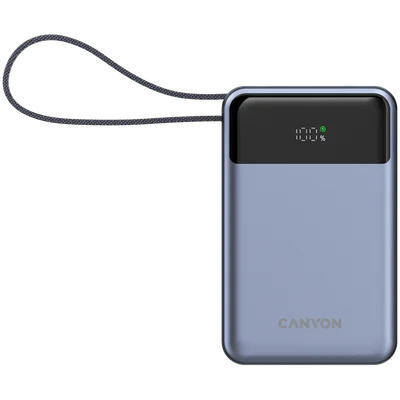 CANYON power bank OnPower 600 built-in cable 20000 mAh PD65W Dark Grey
