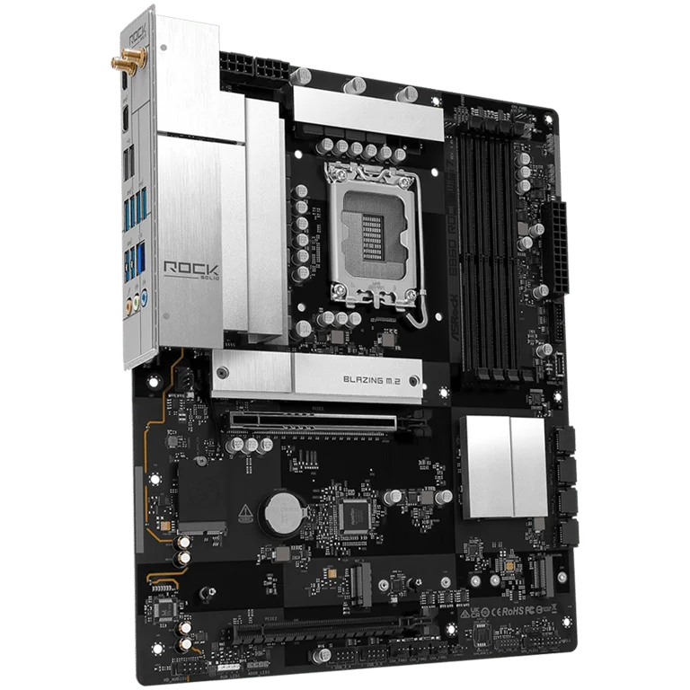 Дънна платка ASROCK B860 Rock Wi-Fi 7, Socket 1851, DDR5, ATX