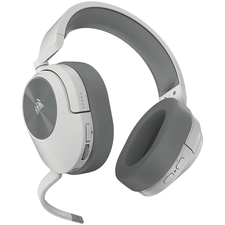 Гейминг слушалки CORSAIR HS55 Wireless, бял