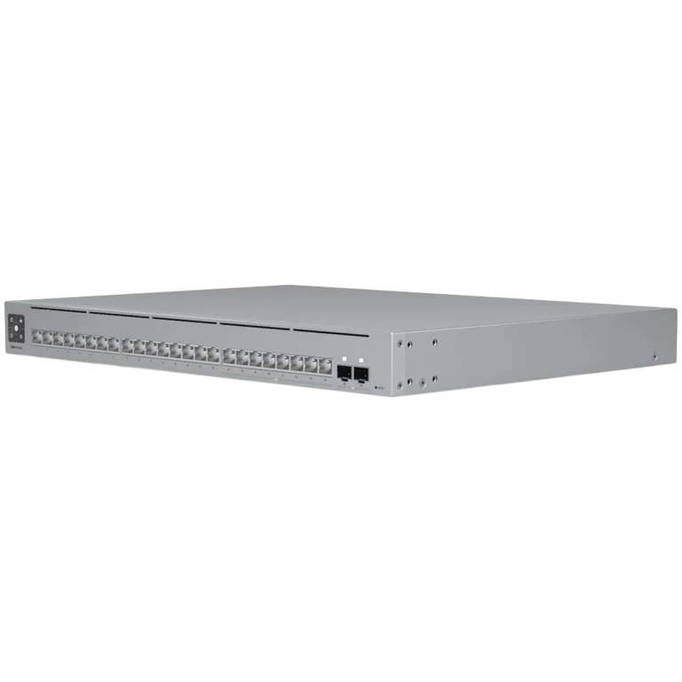 Ubiquiti 24-port, Layer 3 Etherlighting switch with 2.5 GbE, 8x 2.5 GbE RJ45 ports, 16x GbE RJ45 ports, 2x 10G SFP+ ports
