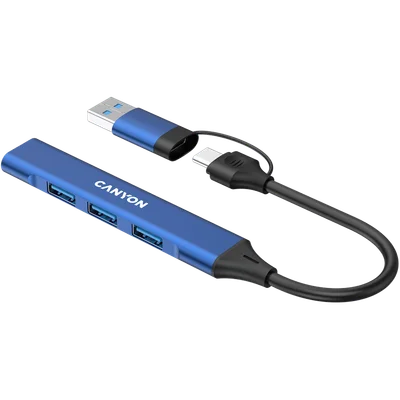 CANYON hub DS-02 4in1 USB-A/C Blue