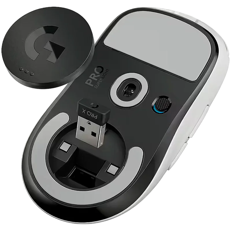 Гейминг мишка Logitech G PRO X SUPERLIGHT 2 бяла, безжична, Hero 2 сензор