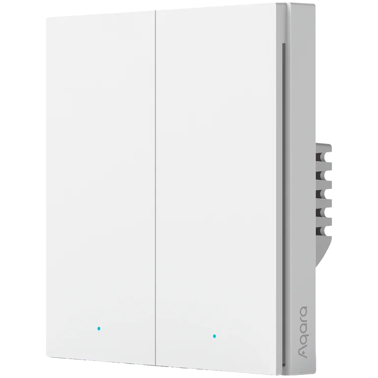Aqara Smart Wall Switch H1 (no neutral, double rocker): Model No: WS-EUK02; SKU: AK072EUW01