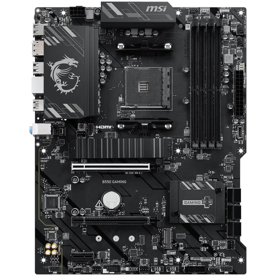 Дънна платка MSI – B550 GAMING, ATX, Socket AM4, DDR4, 2x PCIe x16, 2x M.2