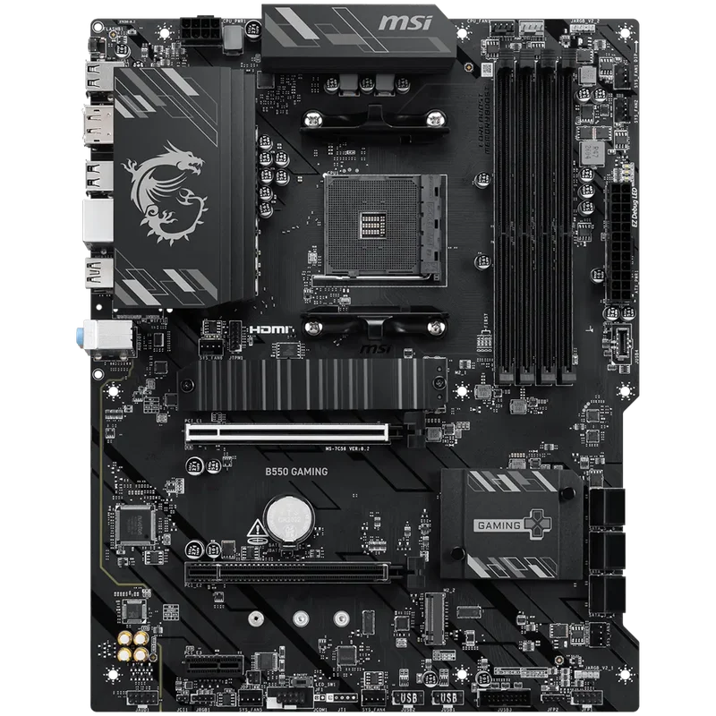Дънна платка MSI – B550 GAMING, ATX, Socket AM4, DDR4, 2x PCIe x16, 2x M.2