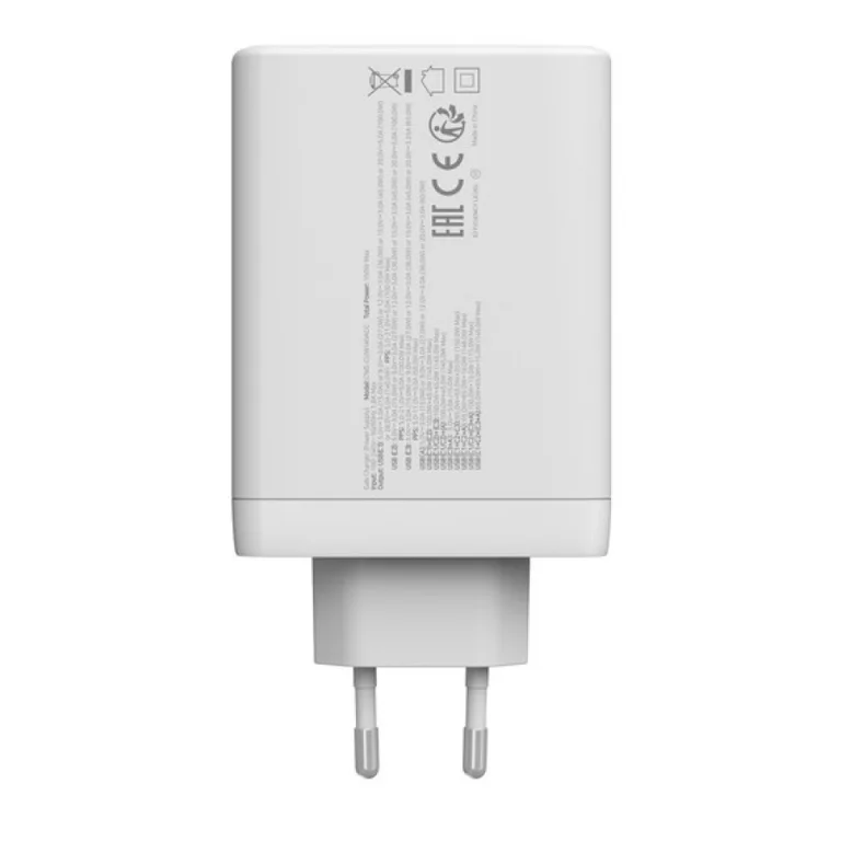 Захранващ адаптер CANYON CU140ACC GaN 150W 3x USB-C, 1x USB-A, бял