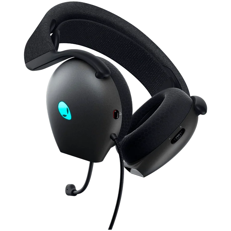 Гейминг слушалки Alienware AW520H Dark Side of the Moon с кабел