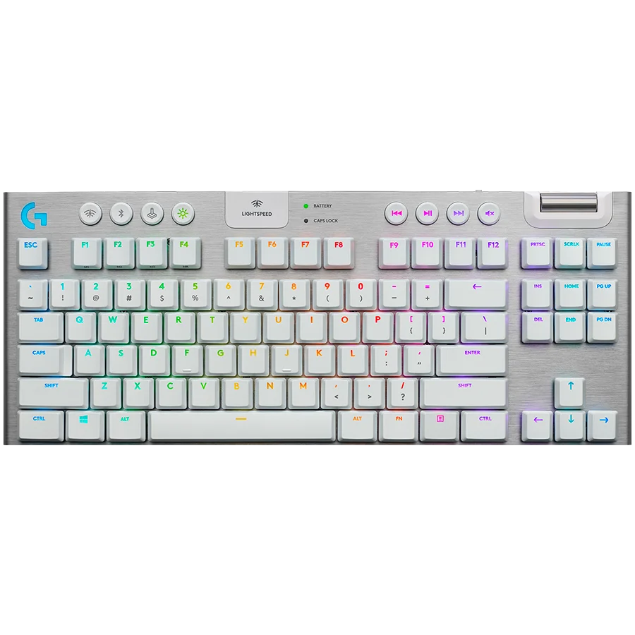 LOGITECH G915 X LIGHTSPEED TKL Wireless Gaming Keyboard - WHITE - US INT'L - 2.4GHZ/BT  - EMEA28i-935 - TACTILE