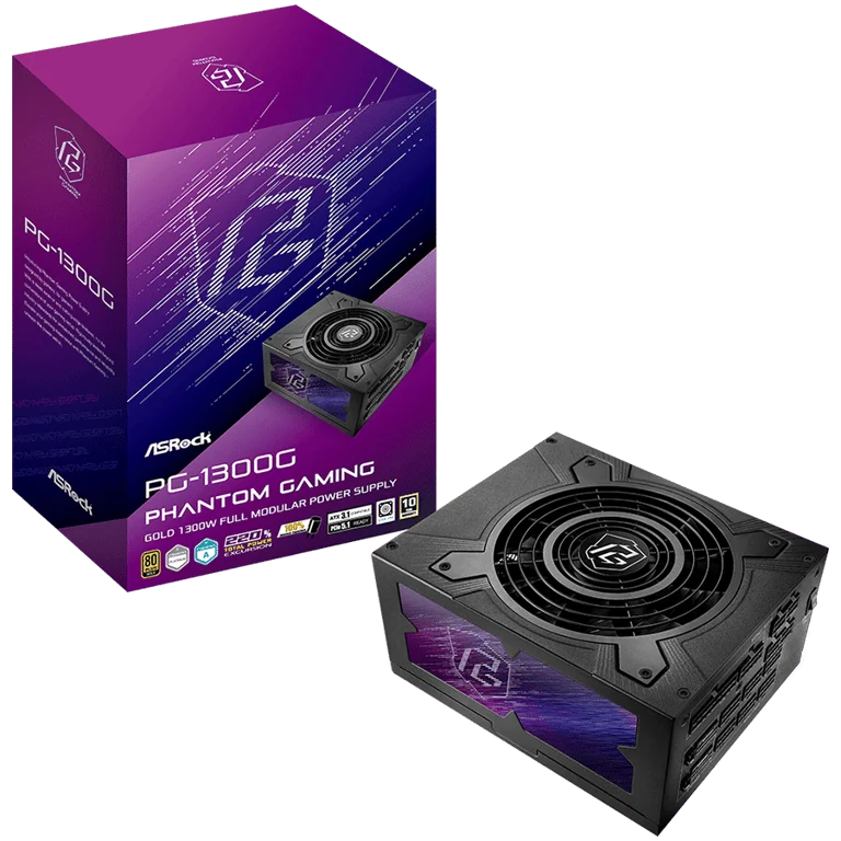 Захранване ASRock PG-1300G 1300W 80 Plus Gold, модулно, ATX 3.1