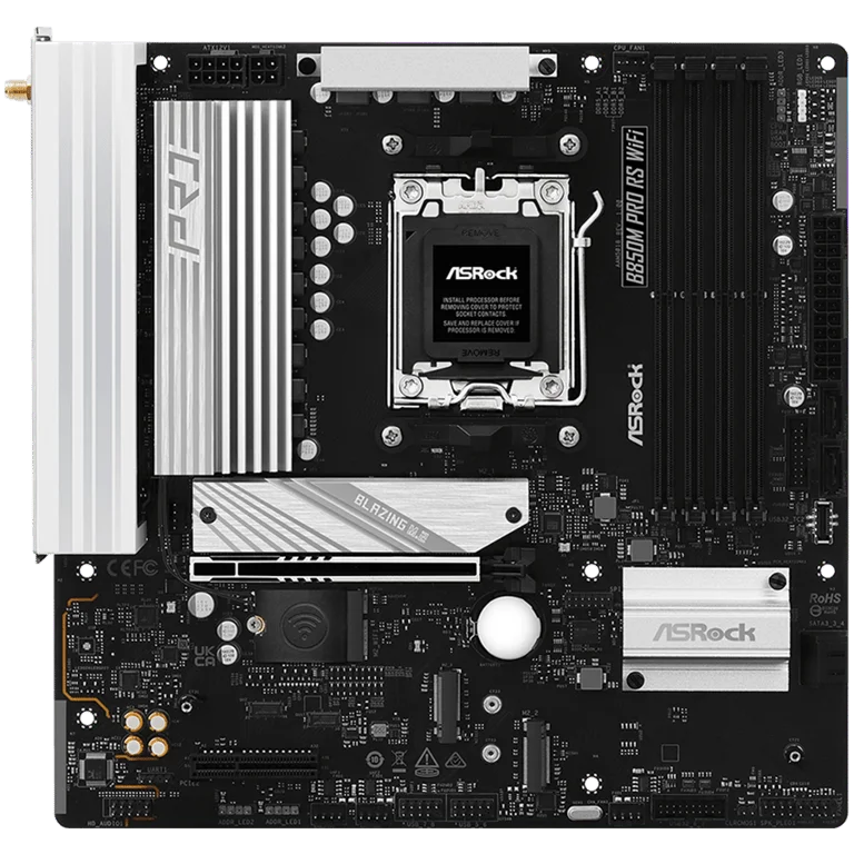 Дънна платка ASROCK B850M Pro RS WiFi Micro ATX AM5 DDR5