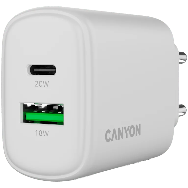 CANYON charger OnCharge 200 20W 1xPD 1xQC EU White