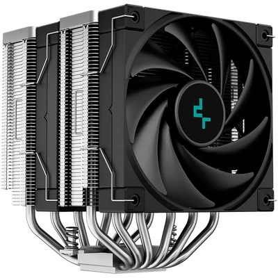 Охладител за процесор PROTECH DeepCool AK620 R-AK620-BKNNMT-G, 2x120mm PWM вентилатор, 6 heatpipes, TDP 260W, LGA2066/2011-v3/2011/1700/1200/115x, AMD AM5/AM4, 129x138x160mm, Черен