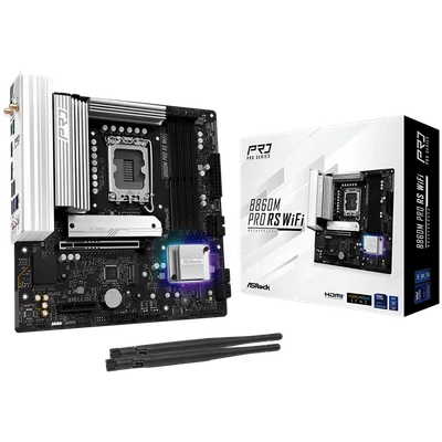 ASROCK MB Desktop B860M Pro Rs Wi-fi, S.1851, 4x DDR5, 1x PCIe 5.0 x16, 1x PCIe 4.0 x4, 1x Blazing M.2, 2x Hyper M.2, 4x SATA3, 2x USB-C, 8x USB 3.2, 6x USB 2.0, 1x RJ-45 2.5GB Lan, 802.11axe Wi-Fi 6E + Bluetooth 5.3, ATX