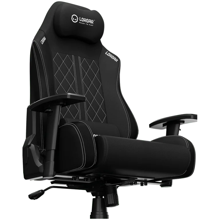 LORGAR CHA41, Ergonomic Gaming Chair Advanced, premium anti-stain fabric, Black/white